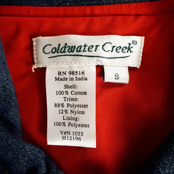 Coldwater Creek Vintage Patchwork Denim Vest - Picture 7 of 14